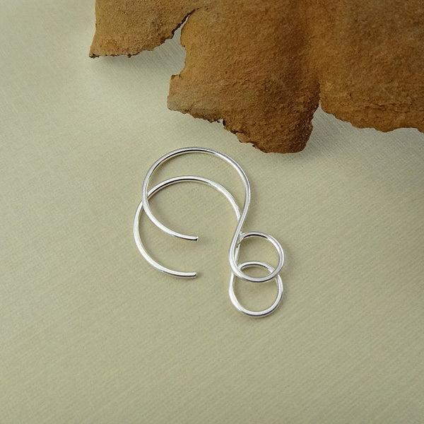 Sterling Silver Infinity Ear wires - 7/8 inch