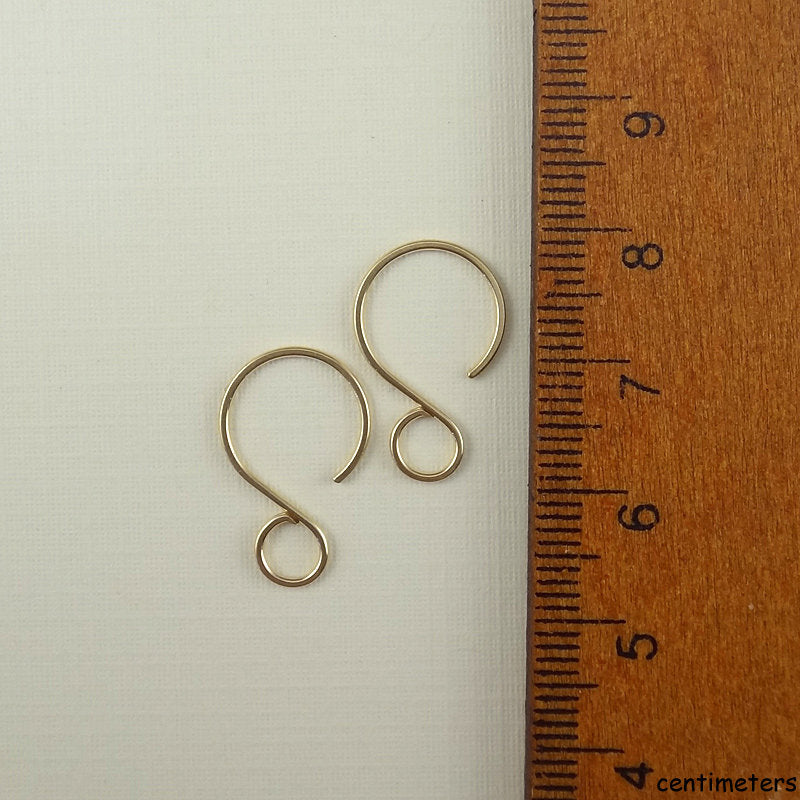 Gold Filled Short Infinity Earwires - 3/4 inch