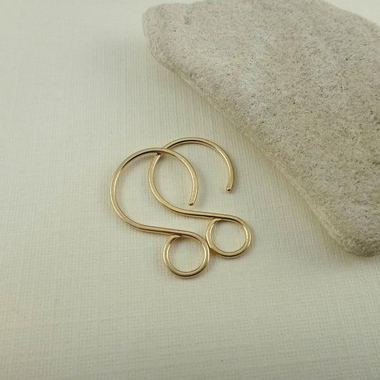 Gold Filled Short Infinity Earwires - 3/4 inch