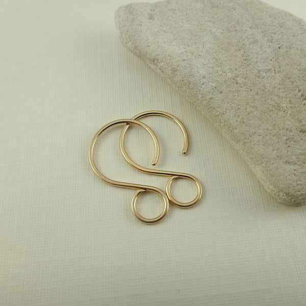 Gold Filled Short Infinity Earwires - 3/4 inch