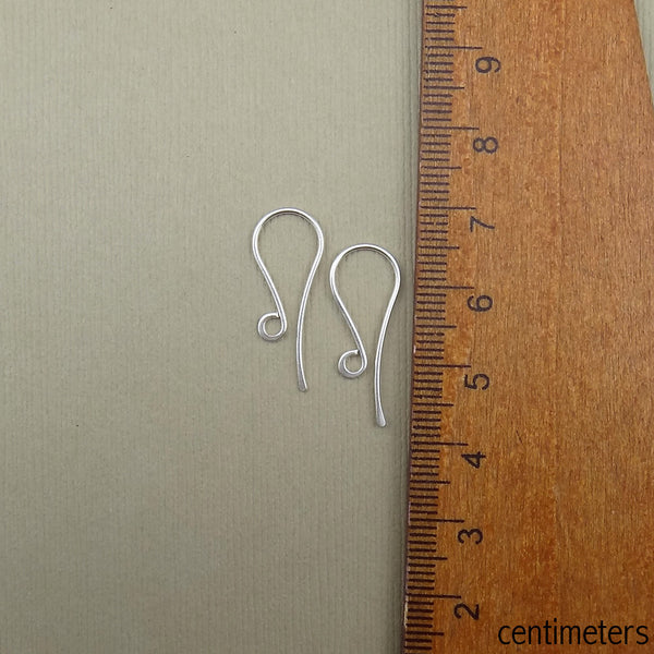 Sterling Silver Leaf Ear wires - 1 1/4 inch – Betty Brite Findings
