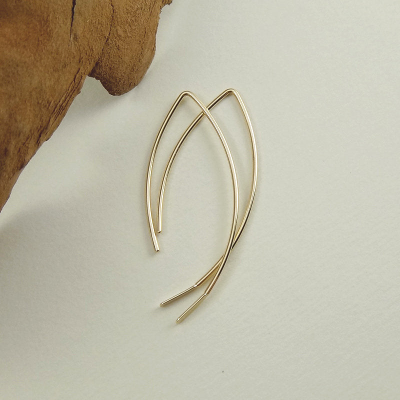 Gold Filled Paddle Ear Wires