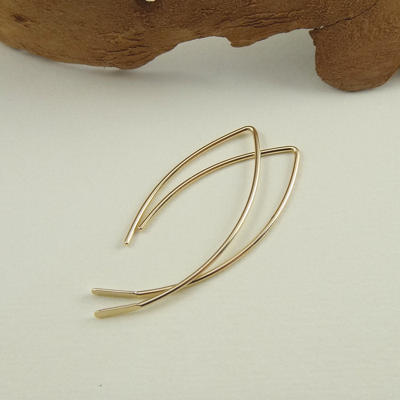 Gold Filled Paddle Ear Wires