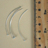 Argentium Ball Earwires - 2 inch