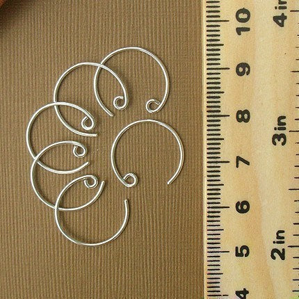 Sterling Silver Leaf Ear wires - 1 1/4 inch – Betty Brite Findings