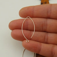 Gold Filled Leaf Ear wires - 1 1/4 inch