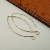 Gold Filled Leaf Ear wires - 1 1/4 inch