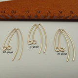 Gold Filled V-Shaped Hammered Ear Wires