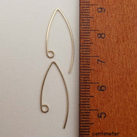 Gold Filled V-Shaped Hammered Ear Wires