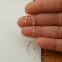 Gold Filled V-Shaped Hammered Ear Wires