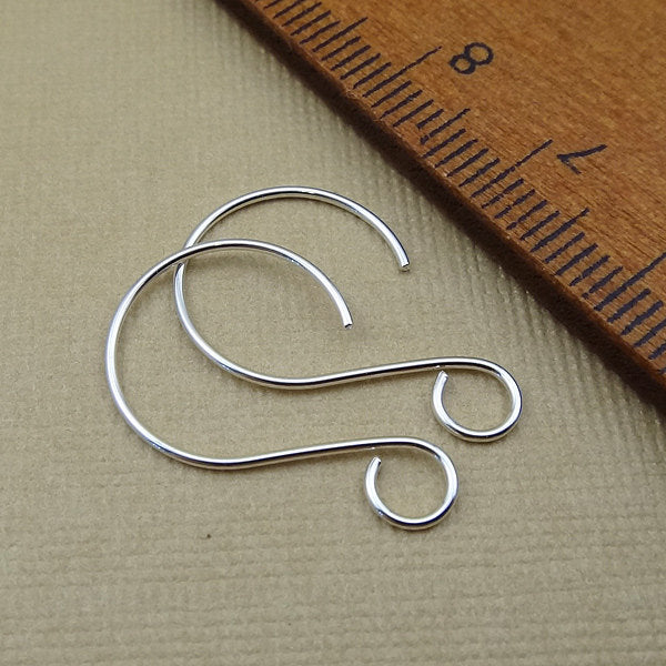 Sterling Silver Ear Wires with Large Loop and Ball End - RioGrande