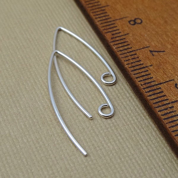 Sterling Silver V-Shaped Hammered Ear Wires