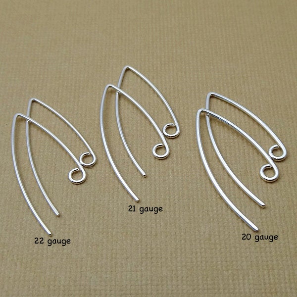 Sterling Silver V-Shaped Hammered Ear Wires