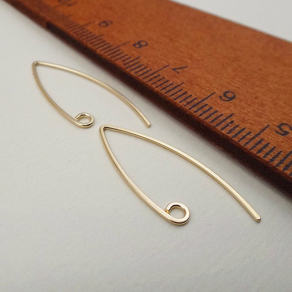 Gold Filled V-Shaped Hammered Ear Wires
