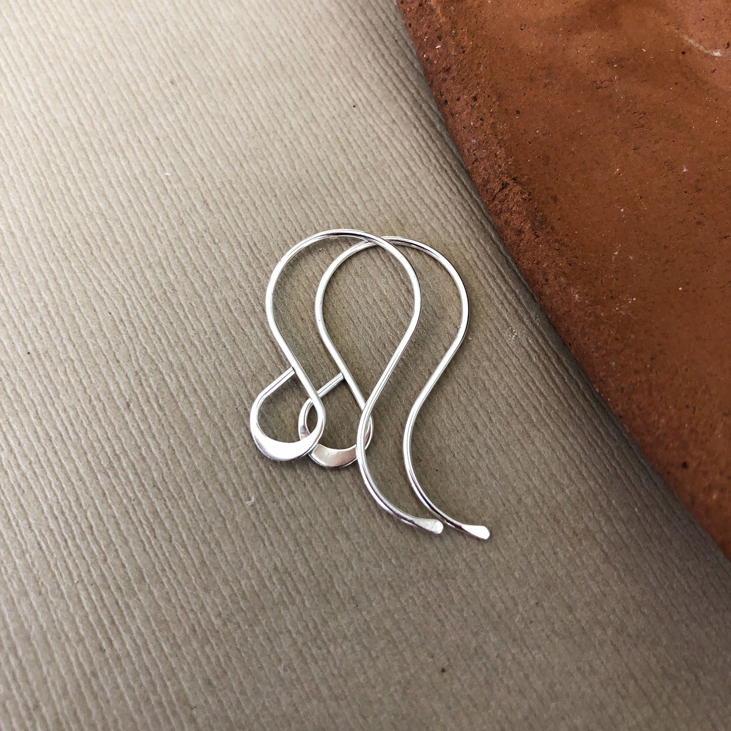 Sterling Silver Large Teardrop Ear Wires